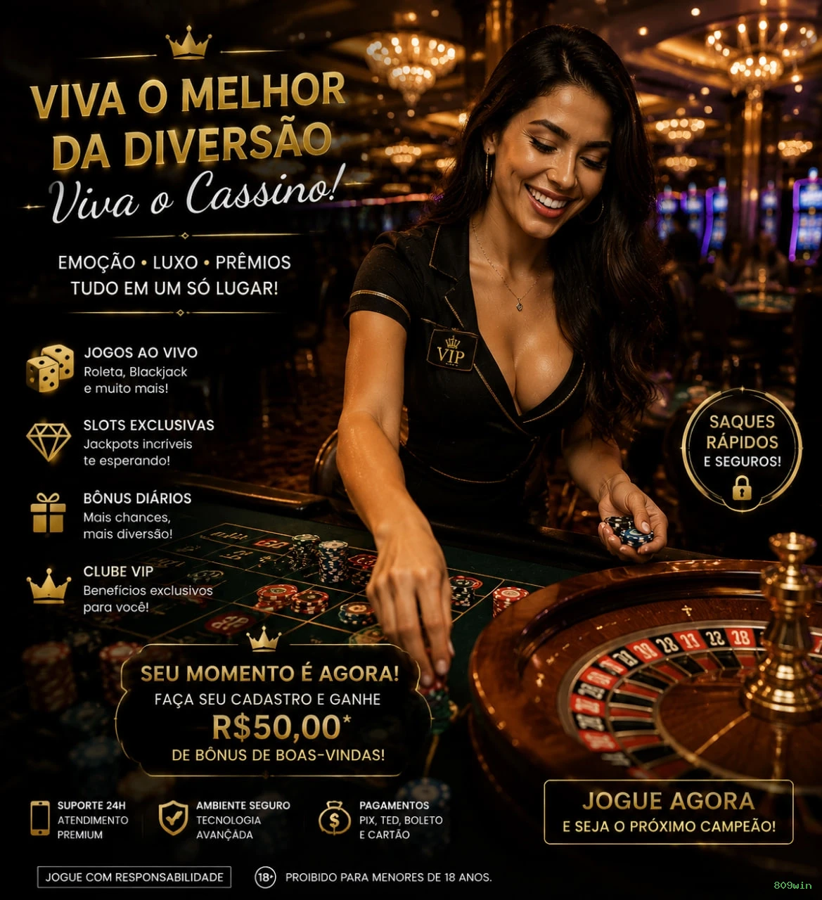 Controles de paJogonto e BRL em 809win